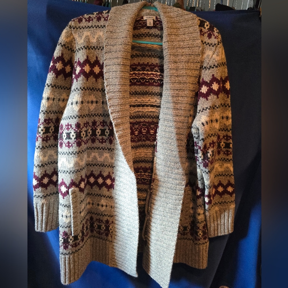 Patterned Cardigan Sweater - Multicolor - image 2